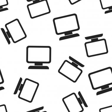 Bilgisayar Dikişsiz desen arka plan. İş düz vektör illus