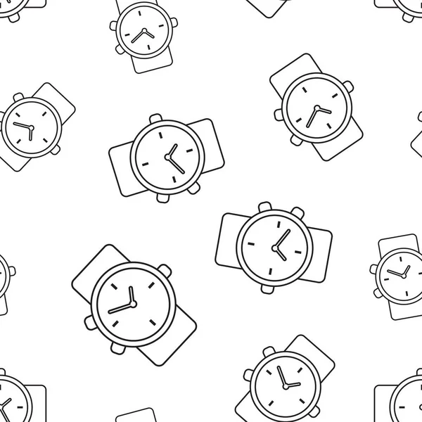 Reloj de fondo patrón sin costuras. Vector plano de negocio il — Vector de stock