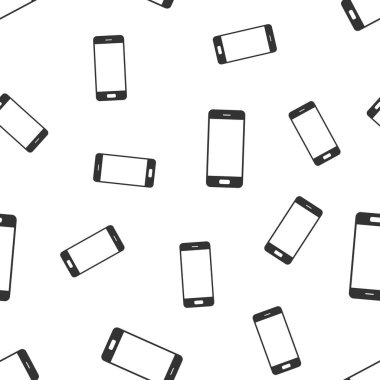 Smartphone Dikişsiz desen arka plan. Düz vektör çizim