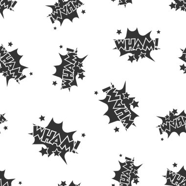 Komik ses efektleri Dikişsiz desen arka plan vuruş. İş f
