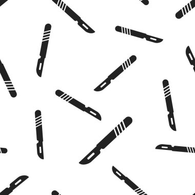 Tıbbi neşter Dikişsiz desen arka plan. İş kavramı ve