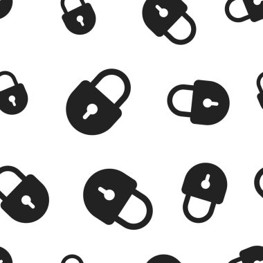 Kilit işareti Dikişsiz desen arka plan. İş kavramı ben vektör