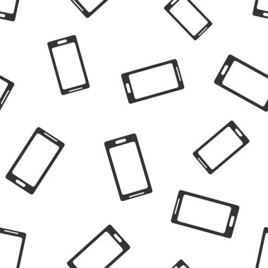 Smartphone Dikişsiz desen arka plan. İş kavramı vektör 