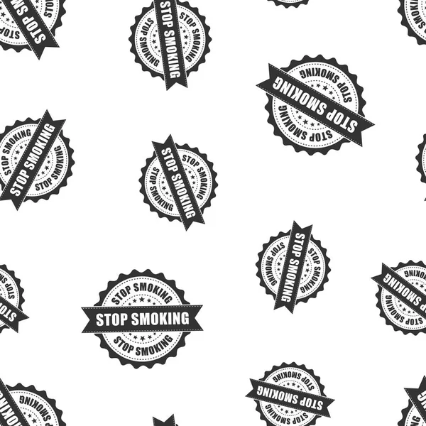Stop smoking rubber stamp seamless pattern background. Business — Stock Vector