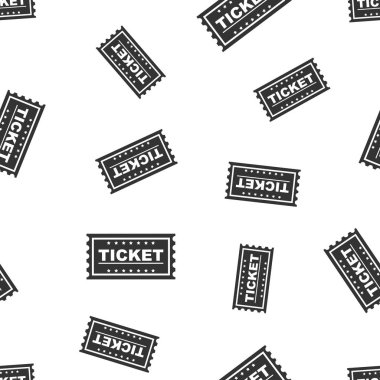 Bilet Dikişsiz desen arka plan simgesi. Düz vektör illustratio