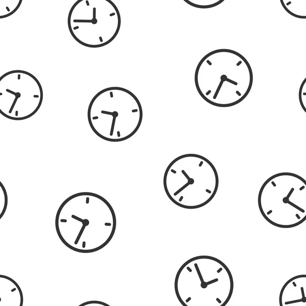 Reloj despertador sin costura icono de fondo patrón. Negocios plana vect — Archivo Imágenes Vectoriales