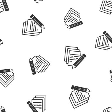 Kalem Dikişsiz desen arka plan ile belge. İş düz 