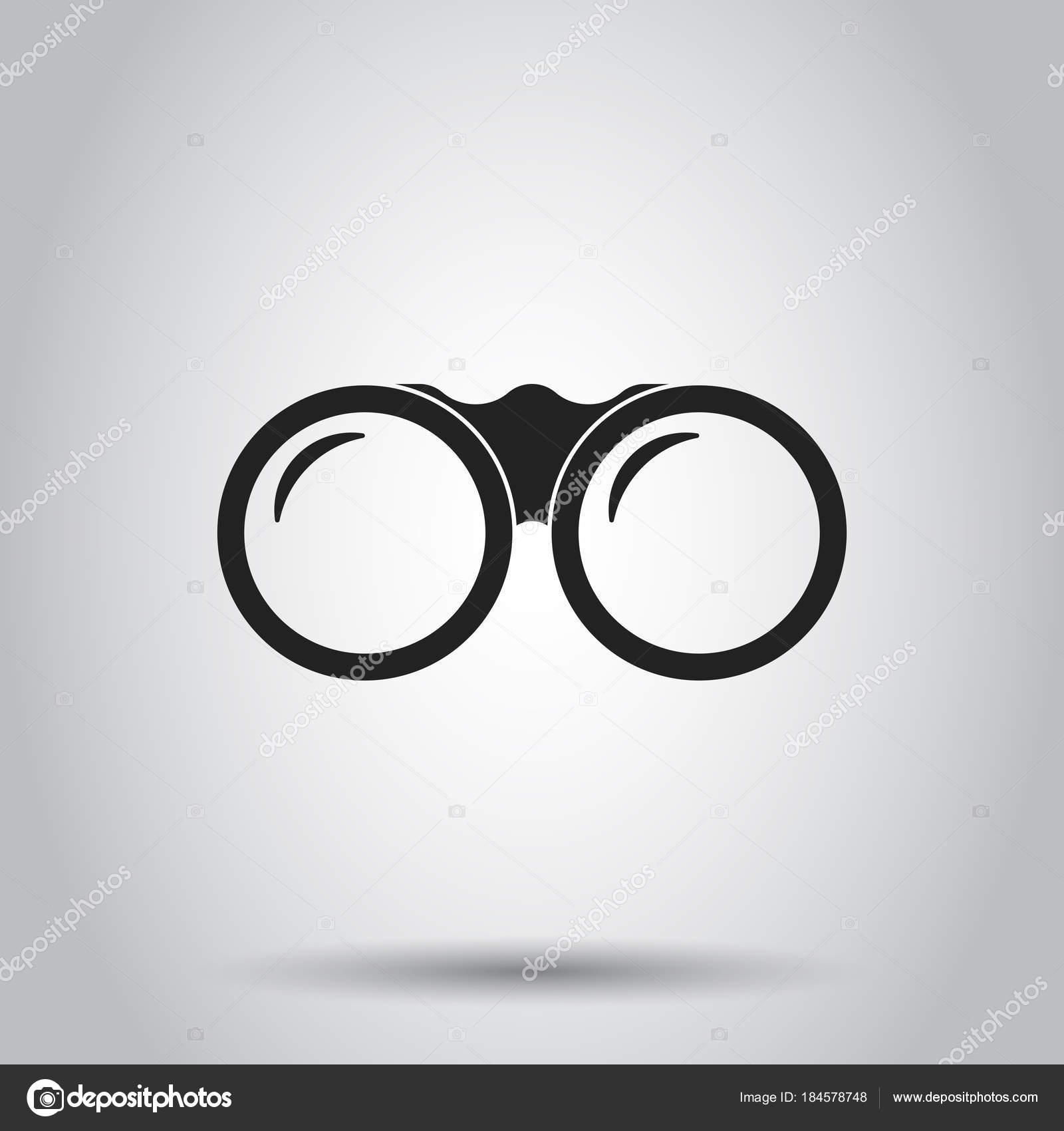 Binocular icon. Vector illustration on isolated background. Busi Stock  Vector by ©sanek13744 184578748