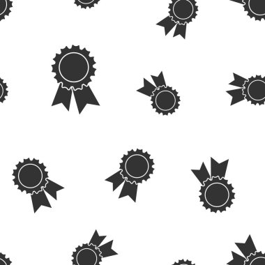 Şerit madalya Dikişsiz desen arka plan ile rozet. İş fl