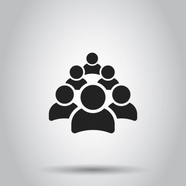 İnsanlar simge grubu. Vektör illüstrasyon izole arka plan üzerinde