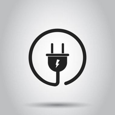 Tak soket simgesi. Vektör illüstrasyon izole arka plan üzerinde. Bu