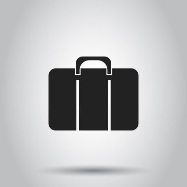 Bavul kutusu simgesi. Vektör illüstrasyon izole arka plan üzerinde. B