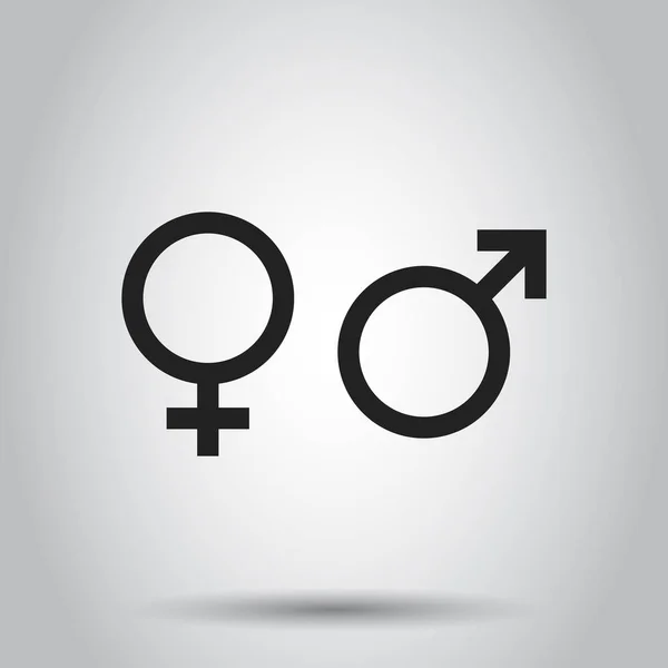 Ikon tanda gender. Vektor ilustrasi pada latar belakang yang terisolasi. Bu - Stok Vektor