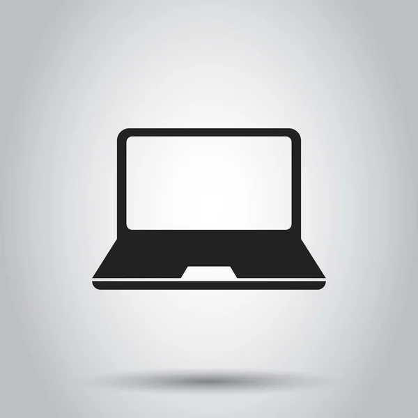 Laptop Computer Ikone. Vektor-Illustration auf isoliertem Hintergrund — Stockvektor