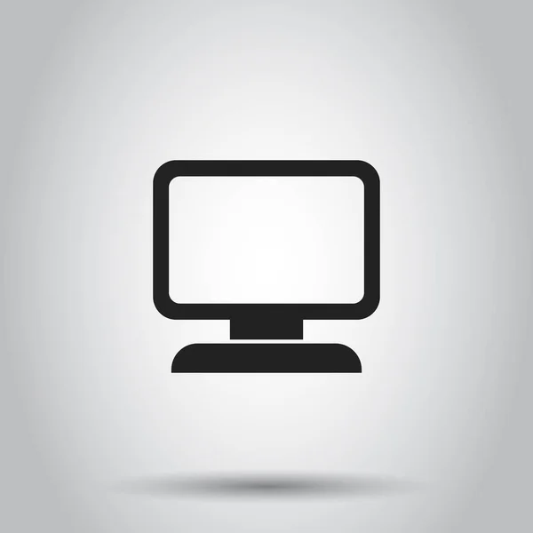 Computer, Monitor-Symbol. Vektor-Illustration auf isoliertem Hintergrund — Stockvektor