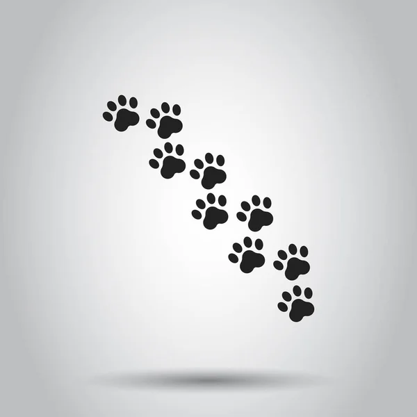 Paw εικονίδιο εκτύπωσης των ζώων. Εικονογράφηση διάνυσμα σε απομονωμένες backgroun — Διανυσματικό Αρχείο