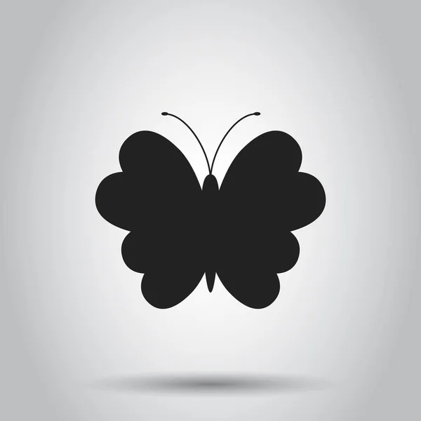 Icono de mariposa. Ilustración vectorial sobre fondo aislado. Busi. — Vector de stock