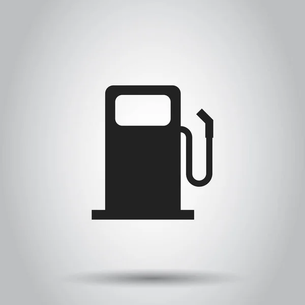 Bränsle gas station ikonen. Vektorillustration på isolerade bak — Stock vektor