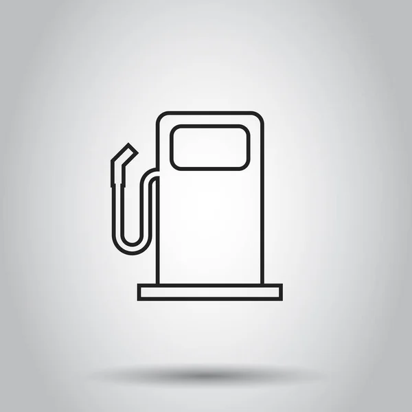 Icono de la gasolinera de combustible en línea. Ilustración vectorial en isol — Vector de stock