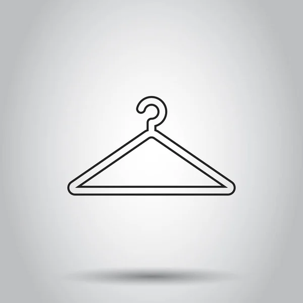 Kleiderbügel-Symbol im Stile einer Linie. Vektor-Illustration auf isoliertem Backg — Stockvektor