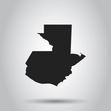 Guatemala vektör harita. Beyaz arka planda siyah simgesi.