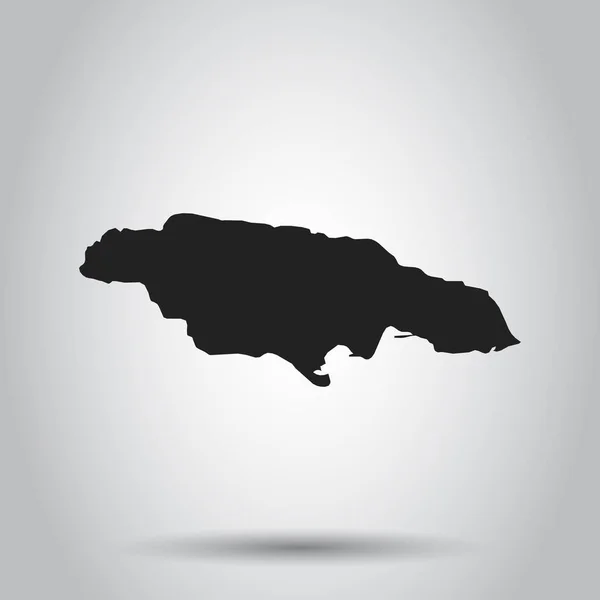 Mapa vetorial da Jamaica. Ícone preto no fundo branco . —  Vetores de Stock