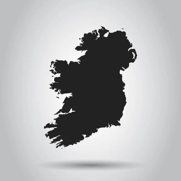 Ireland vector map. Black icon on white background. — Stock Vector