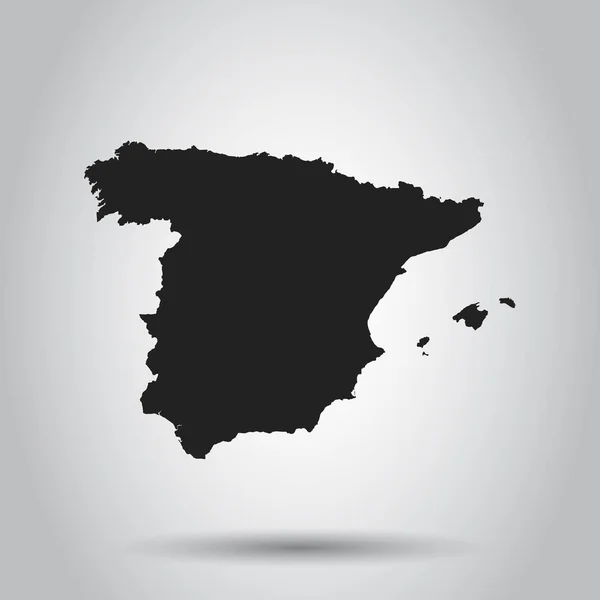 Векторная карта Испании. Черный значок на белом фоне . — стоковый вектор