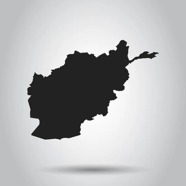 Mapa vetorial do Afeganistão. Ícone preto no fundo branco . — Vetor de Stock