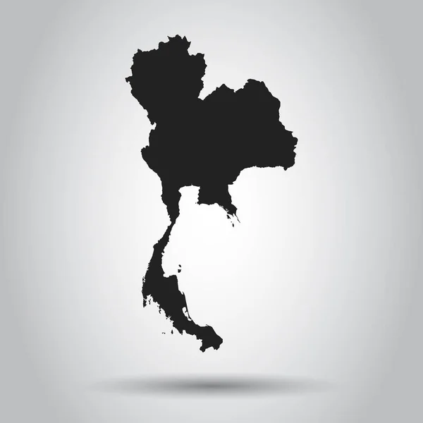 Таїланд вектор карту. Чорний значок на білому тлі. — стоковий вектор