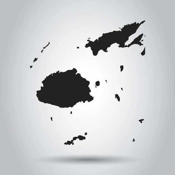 Mapa vetorial de Fiji. Ícone preto no fundo branco . —  Vetores de Stock