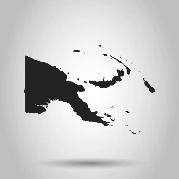 Παπούα Νέα Γουινέα διανυσματικό χάρτη. Μαύρη εικόνα σε άσπρο φόντο. — Διανυσματικό Αρχείο