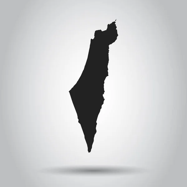 Izrael-Mapa wektor. Czarna ikona na białym tle. — Wektor stockowy