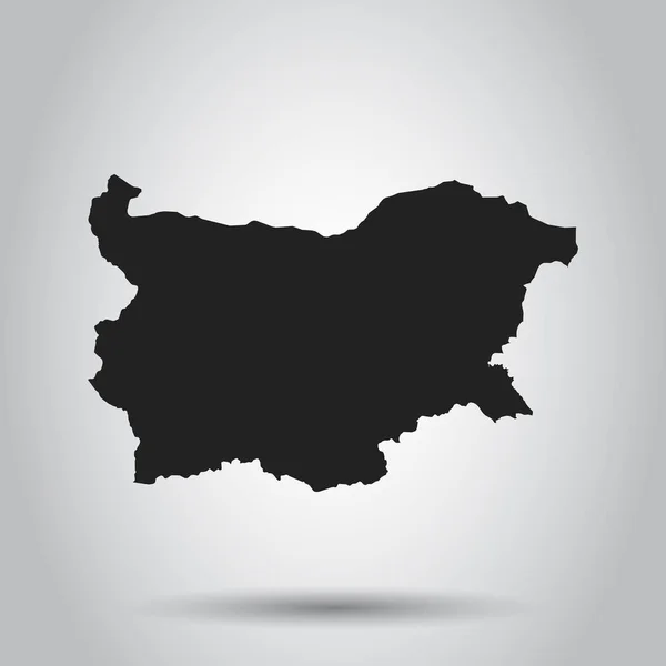 Βουλγαρία διανυσματικό χάρτη. Μαύρη εικόνα σε άσπρο φόντο. — Διανυσματικό Αρχείο