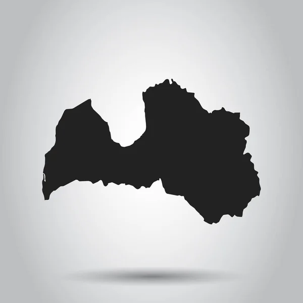 Вектор мапа Латвії. Чорний значок на білому тлі. — стоковий вектор