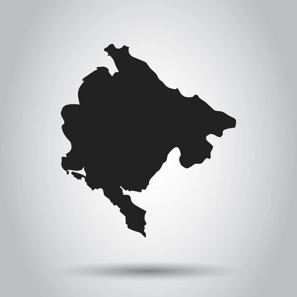 Montenegro vector map. Ícone preto no fundo branco . — Vetor de Stock