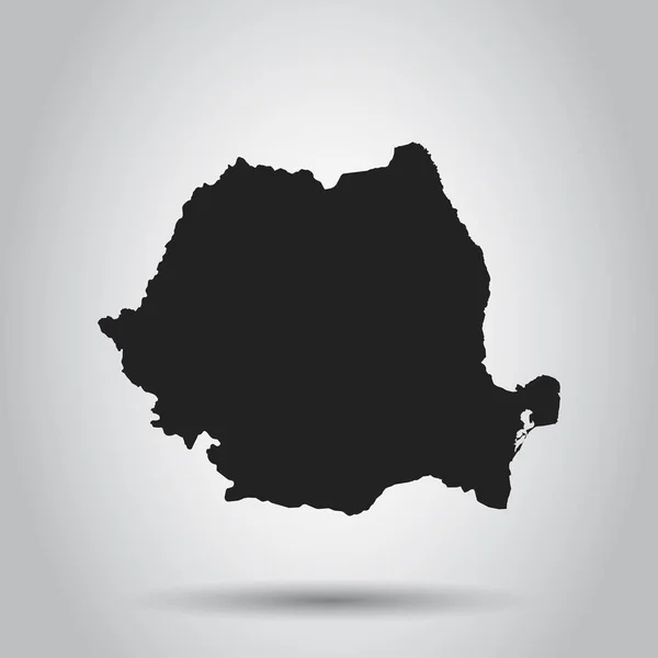 Carte vectorielle Roumanie. Icône noire sur fond blanc . — Image vectorielle