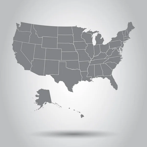 ΗΠΑ εικονίδιο χάρτη. Χαρτογραφία της επιχειρηματικής ιδέας Ηνωμένες Πολιτείες του Amer — Διανυσματικό Αρχείο