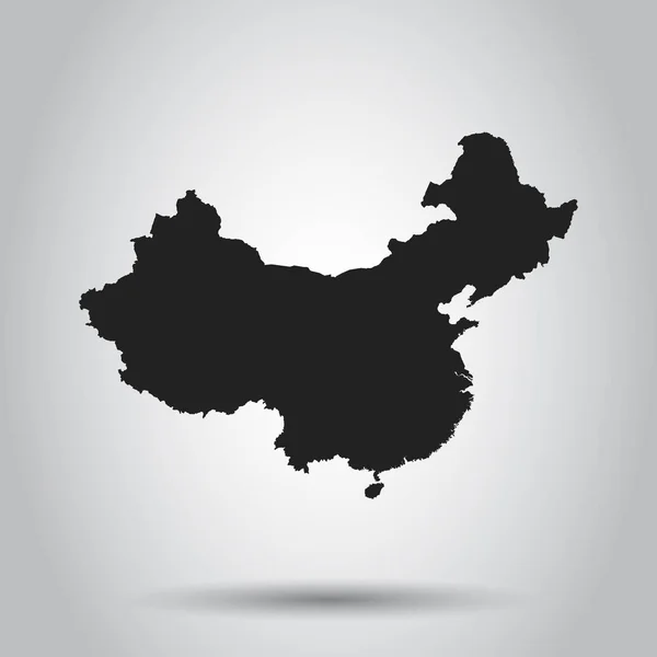 中国地图。白色背景上的平面矢量图 — 图库矢量图片