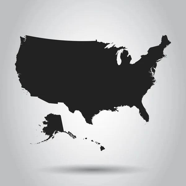 EE.UU. mapa icono. Concepto de cartografía empresarial Estados Unidos de Amer — Vector de stock