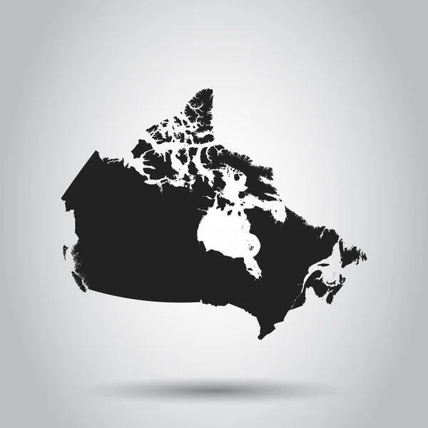 캐나다 지도 아이콘입니다. 평면 벡터 일러스트입니다. 캐나다 부호와 기호 — 스톡 벡터