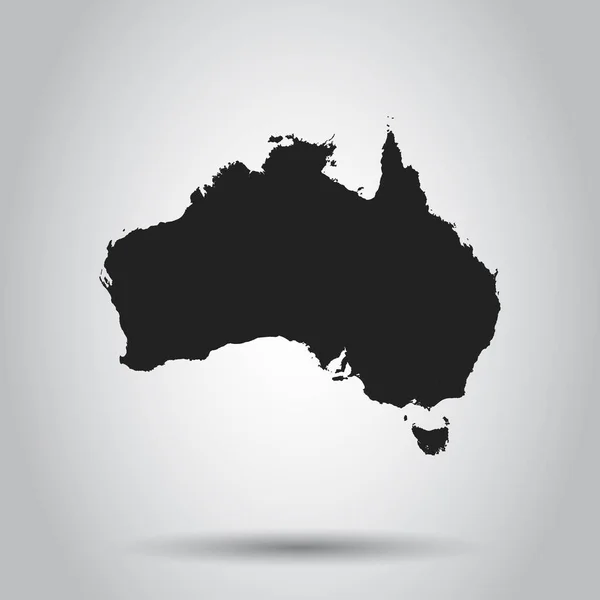 Ícone de mapa Austrália. Ilustração vetorial plana. Austrália assinar sym —  Vetores de Stock