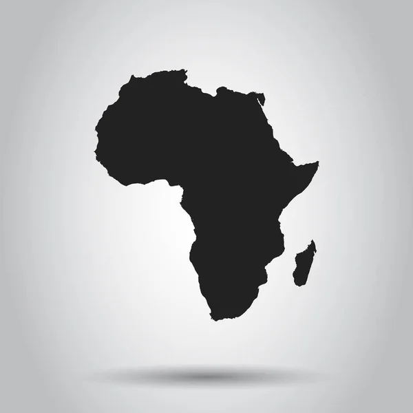 África mapa icono. Ilustración vectorial plana. África signo símbolo wi — Vector de stock