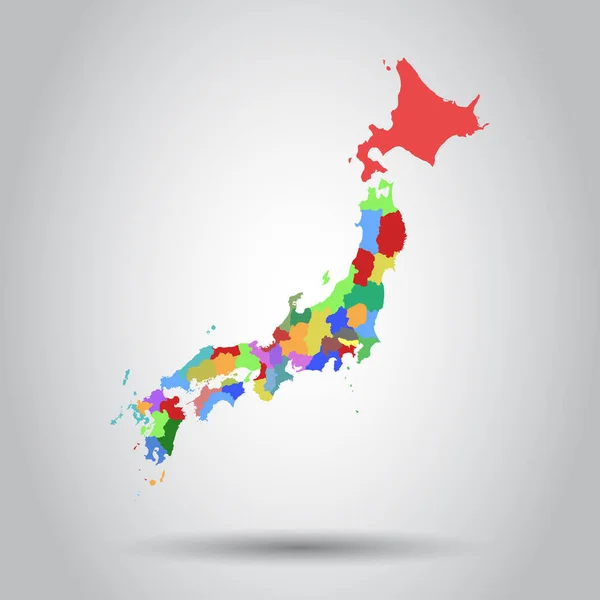 Japan map icon. Flat vector illustration. Japan sign symbol with — Stock Vector