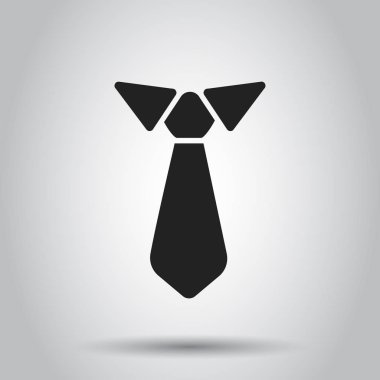 Kravat düz simgesi. Kravat vektör çizim.