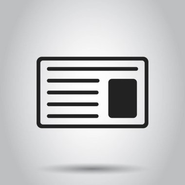 Gazete düz vektör simgesi. Haber sembolü logo illüstrasyon. Busin