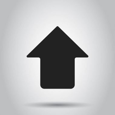 Vektör simge yukarı ok. Ok işareti illüstrasyon ileri. İş 