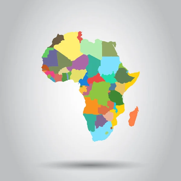 África mapa icono. Concepto de cartografía empresarial Africa pictogram . — Vector de stock