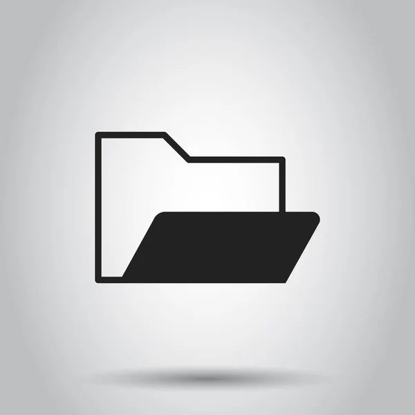 Folder document flat vector icon. Archive data file symbol logo — Stock Vector
