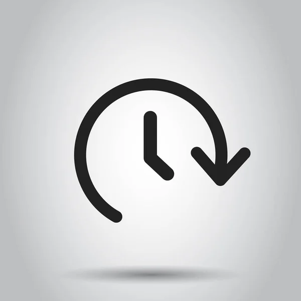 Uhr Uhrzeit-Vektorsymbol. Timer 24 Stunden Zeichen Illustration. Unternehmen — Stockvektor
